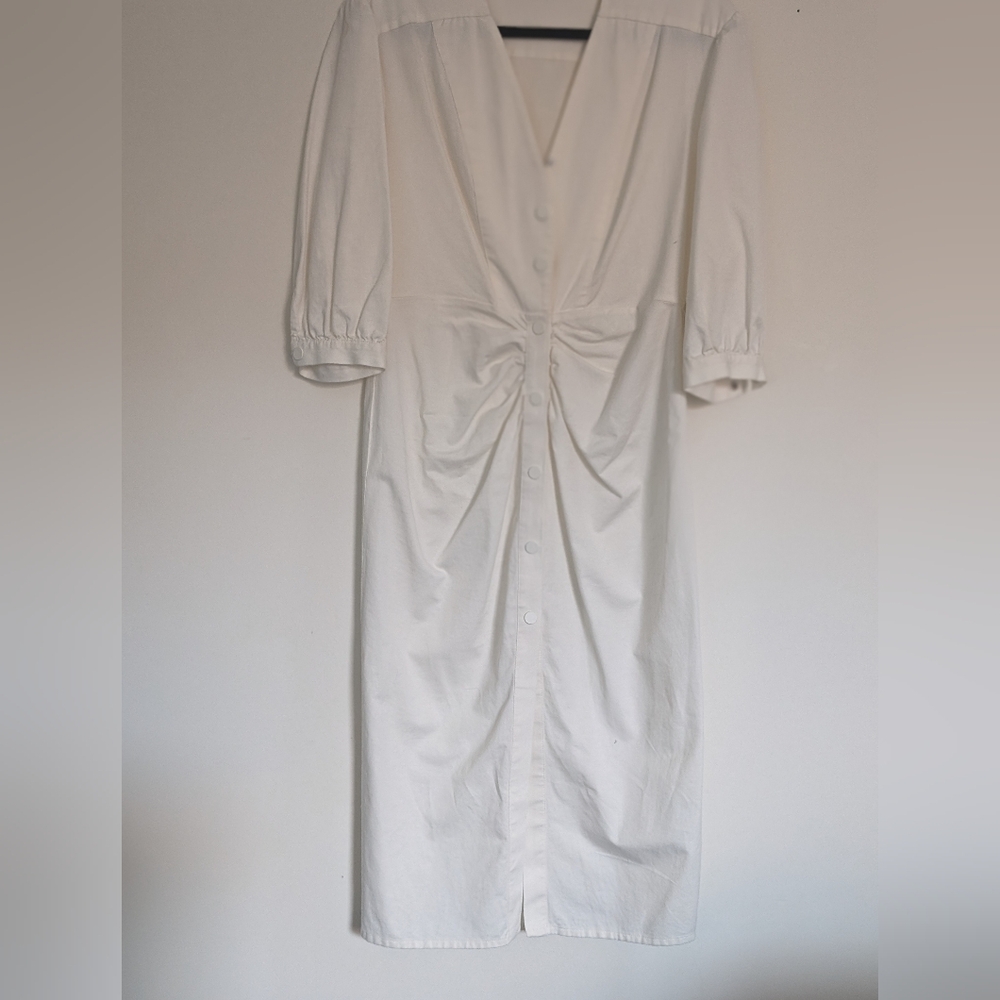 Zara midy dress color: Ivory size :S